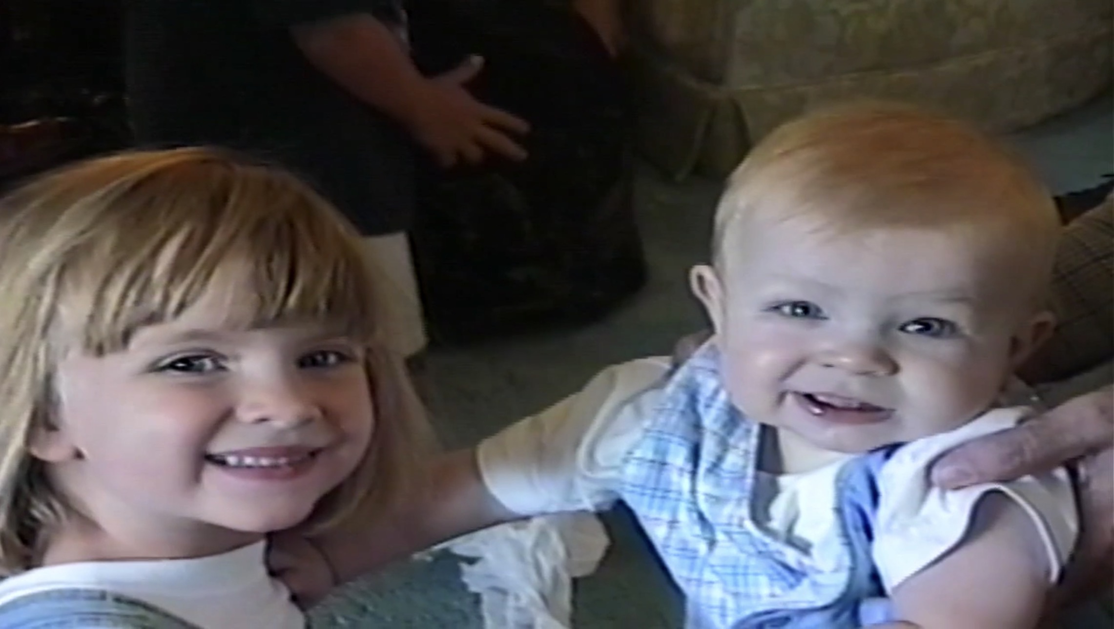 VHS memory — siblings smiling